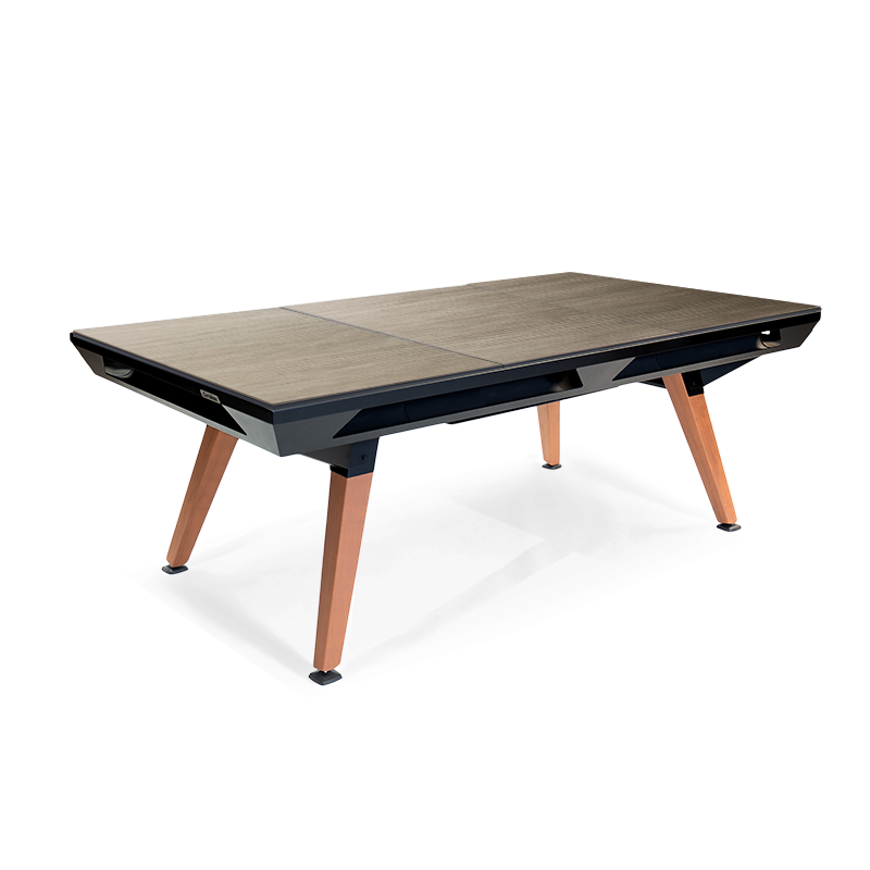 Origin Outdoor Black billiard table with removable wooden top