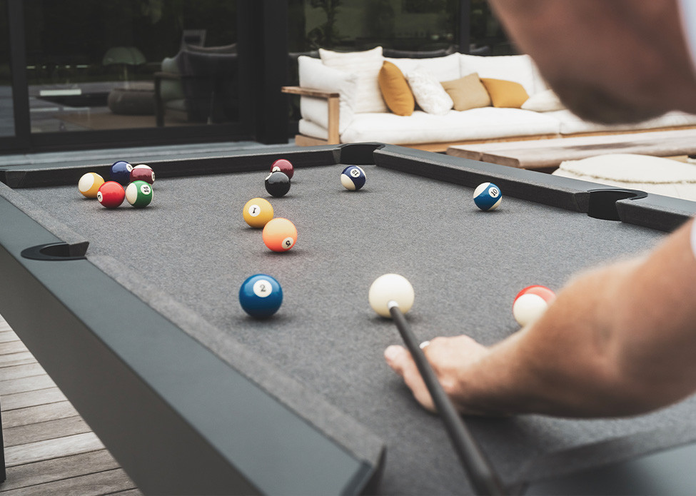 Hyphen outdoor convertible pool tables and accessories - Cornilleau