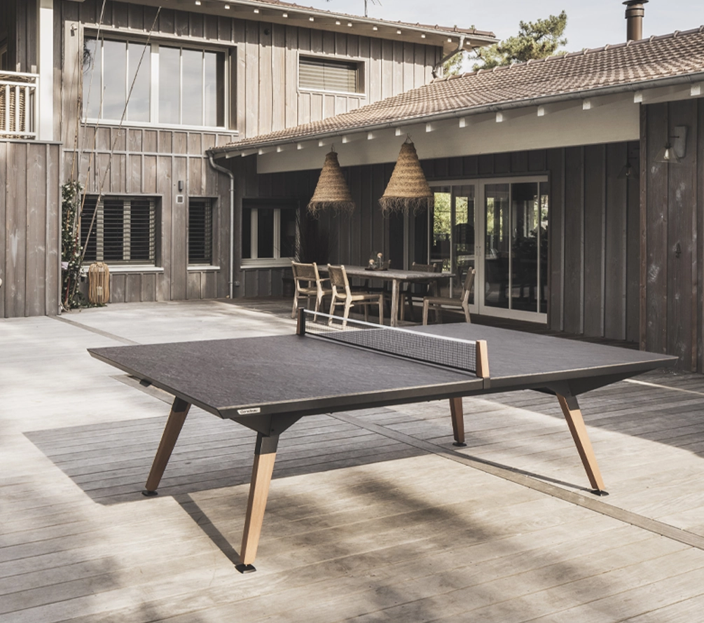 Photo de la table ping-pong Origin , noir avec décor stone foncé