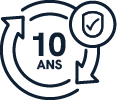 Pictogramme : Tables de ping-pong garantie 10 ans​