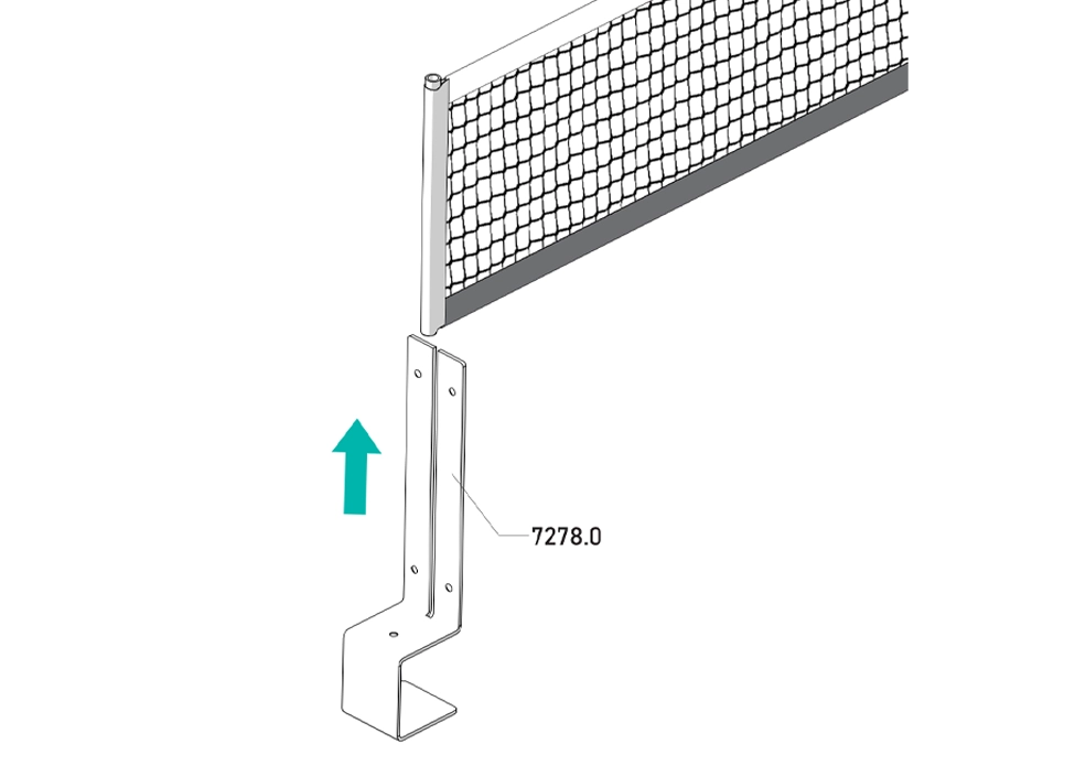 Schéma d'assemblage du filet standard étape 2